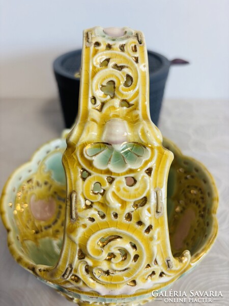 Zsolnay pierced basket around 1890