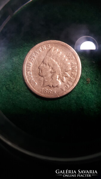 USA  1 cent 1880 indiánfejes
