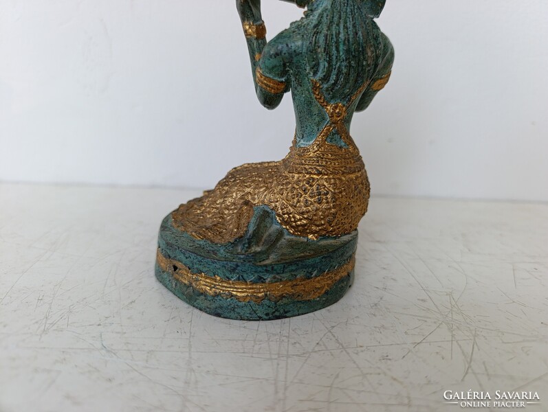 Antik buddhista bronz szobor szertartás hangszer jelenet buddha Thaiföld 691 7117