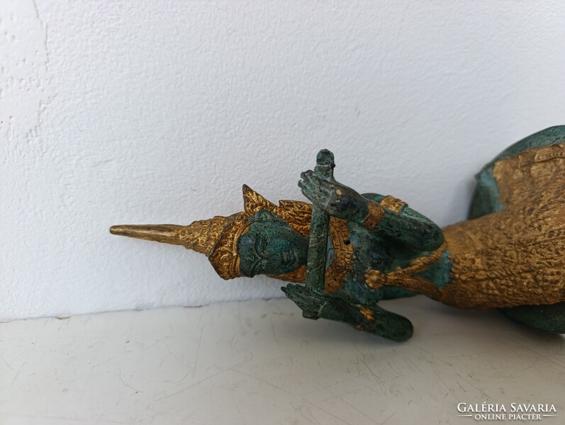 Antik buddhista bronz szobor szertartás hangszer jelenet buddha Thaiföld 691 7117