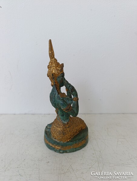 Antik buddhista bronz szobor szertartás hangszer jelenet buddha Thaiföld 691 7117