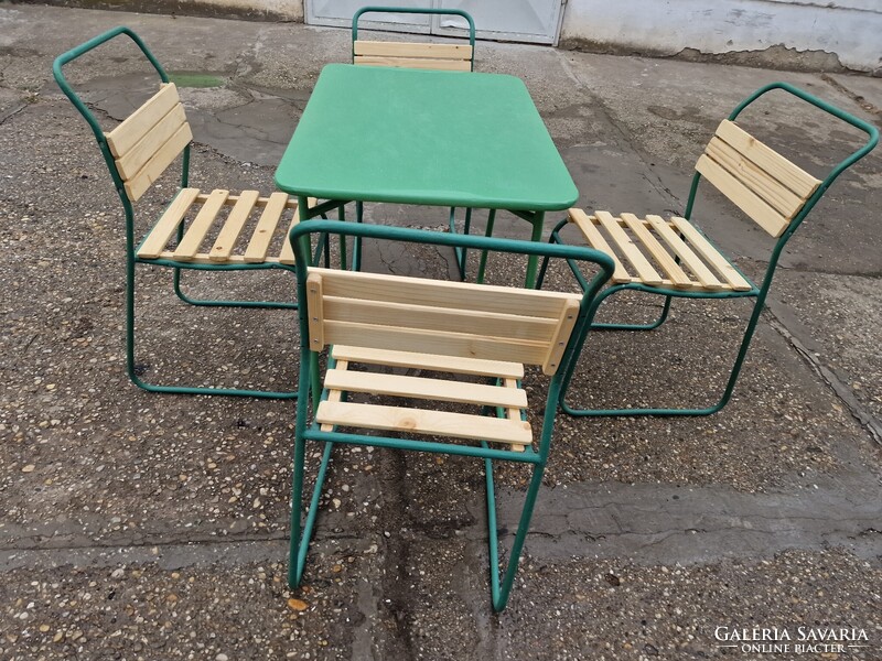 Retro vendéglátos garnitura régi kerti bútorok retro kerti garnitúra régi kerti szett kerti székek