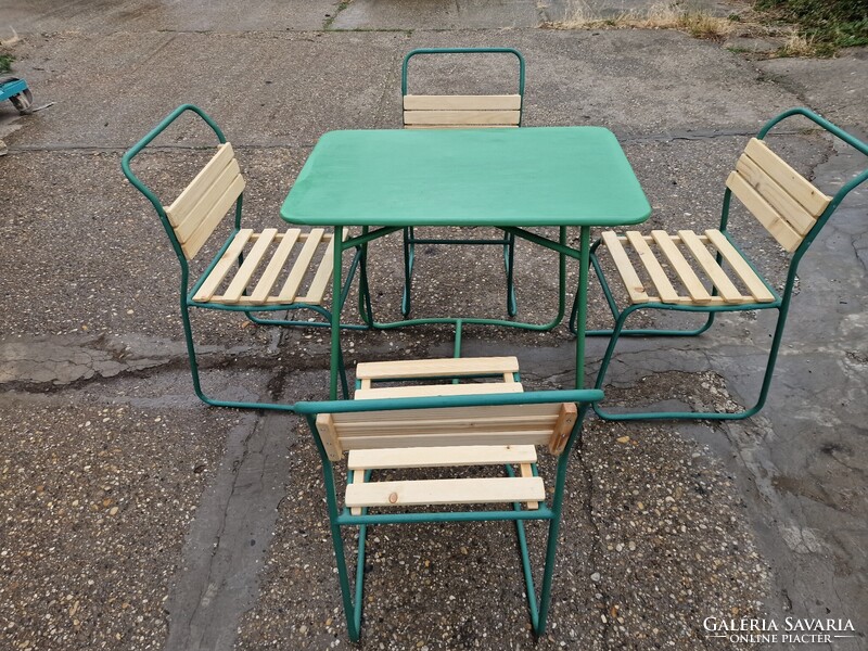 Retro vendéglátos garnitura régi kerti bútorok retro kerti garnitúra régi kerti szett kerti székek