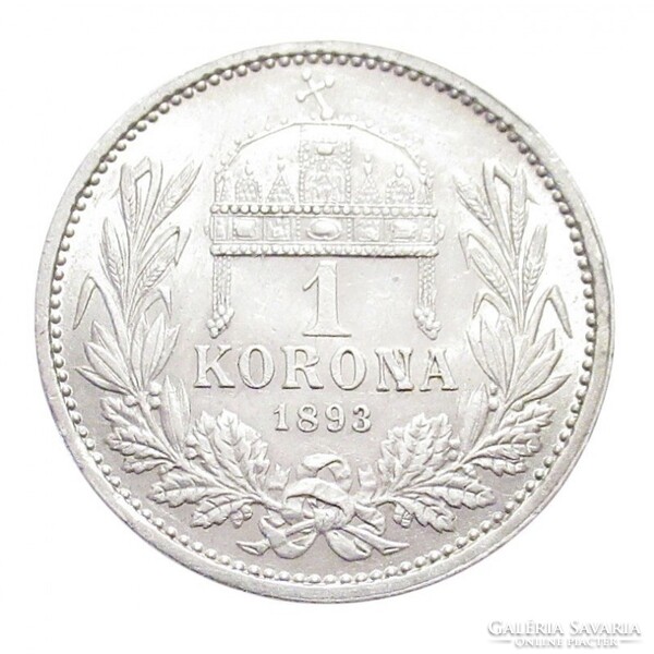 Magyarország,1 korona 1893 EF+ ezüst 5g835