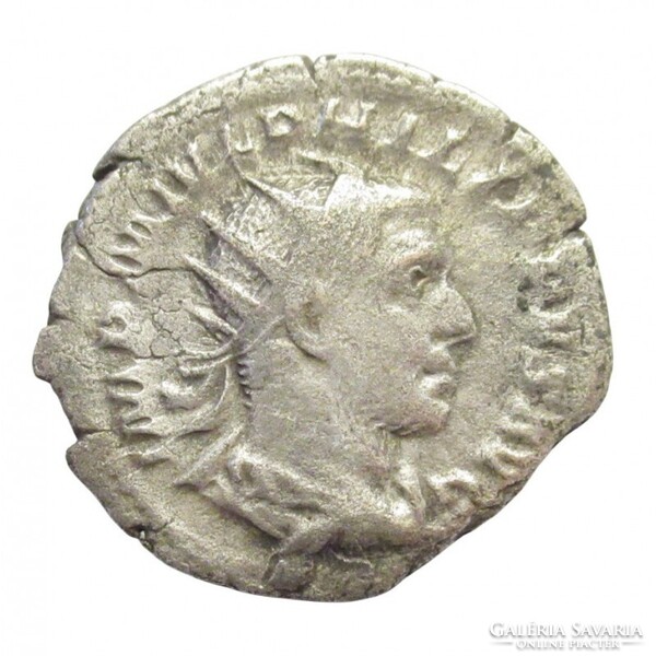 Római Birodalom,I. Philippus antoninianus 244-247 Róma - VICTORIA AVG VF+ ezüst 3.90g