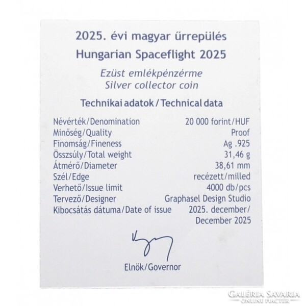 Magyarország,20000 forint 2025 PP - Kapu Tibor - Certifikáció