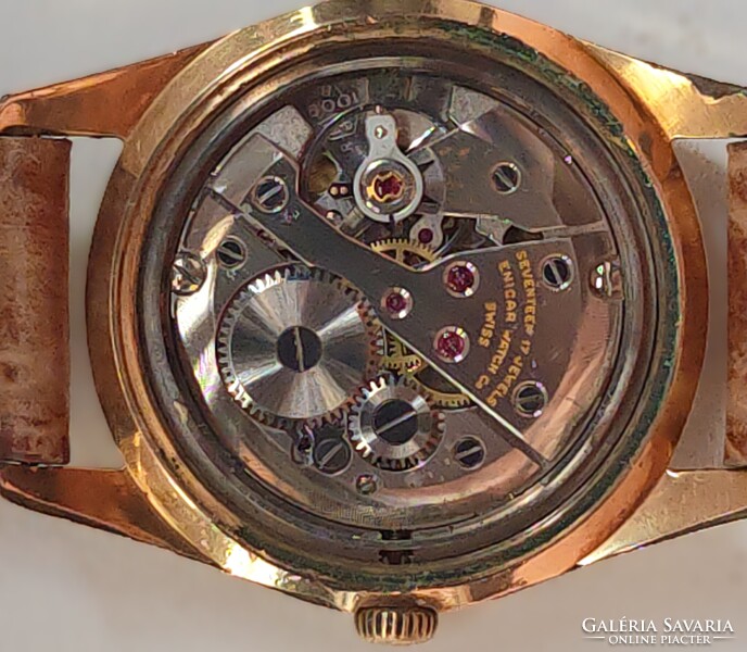 Enicar Ultrasonic 17 Jewels Incabloc dátumos vintage svájci karóra