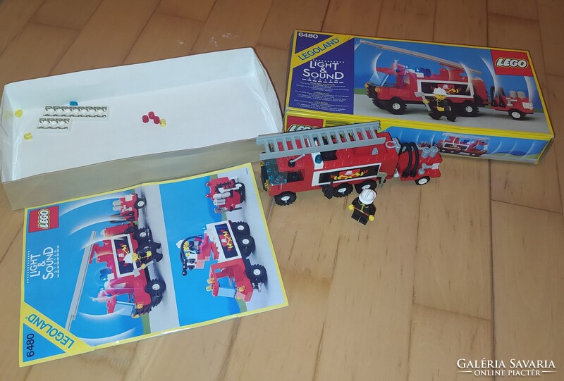 Lego 6480 Hook and Ladder Truck Tűzoltóautó 1986 + doboz + leírás