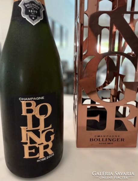 CHAMPAGNE CLUB - Bollinger 2006 Cuvée Rosé Brut Vintage Champagne Eredeti Fém Díszdobozban