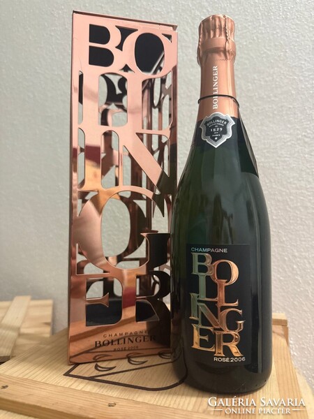 CHAMPAGNE CLUB - Bollinger 2006 Cuvée Rosé Brut Vintage Champagne Eredeti Fém Díszdobozban