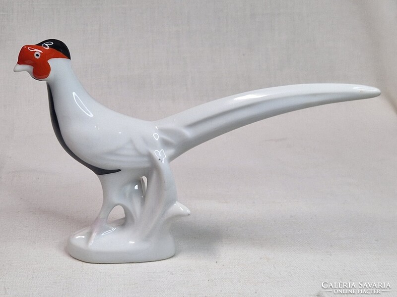 Régi art deco stílusú porcelán fácán figura hibátlan állapotban 11,5 cm magas