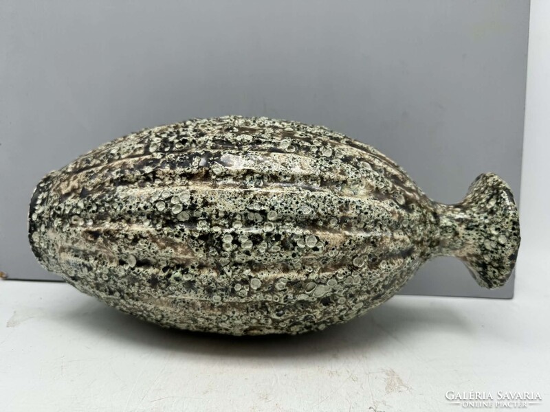 Bod Éva kerámia váza, magyar iparművészeti kerámia, 29 cm