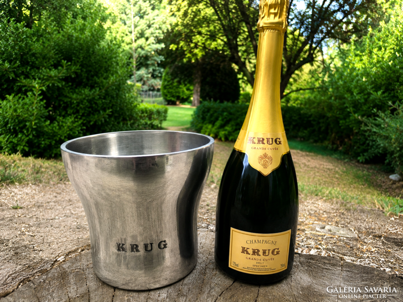 CHAMPAGNE CLUB - KRUG Champagne – François Bauchet által tervezett ón pezsgőhűtő veder – Első kiadás