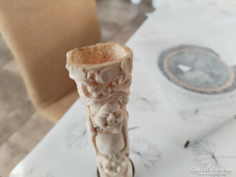 Vintage csontból faragott keleti szobor 17 cm
