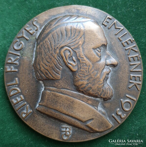 Beck Ö. Fülöp: Riedl Frigyes emlékének 1931, bronzérem