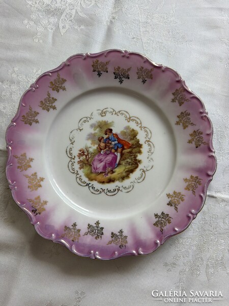 Álomszép Bavaria jelenetes porcelán tányér.