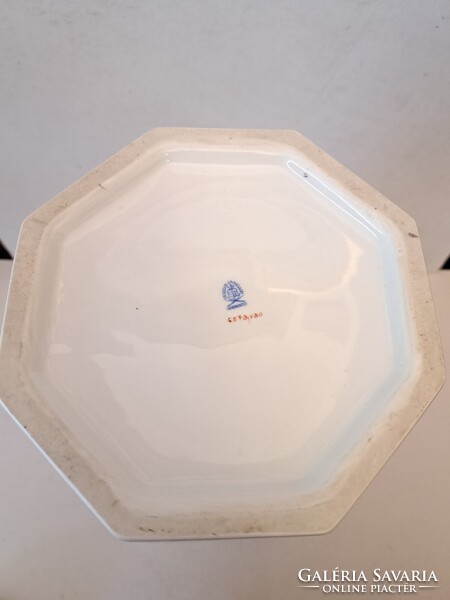 RITKA!! NAGY MÉRETŰ!! 65 cm, Herendi Viktória VBO, fedeles nyolcszögletű porcelán váza, jelzett