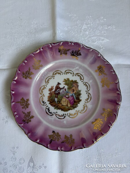 Álomszép Bavaria jelenetes porcelán tányér.