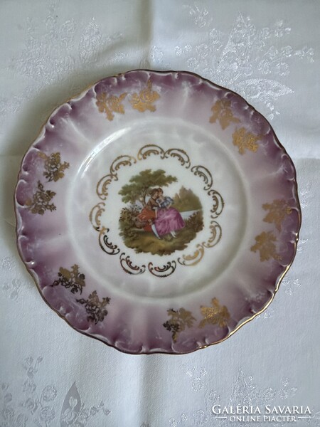 Álomszép Bavaria jelenetes porcelán tányér.