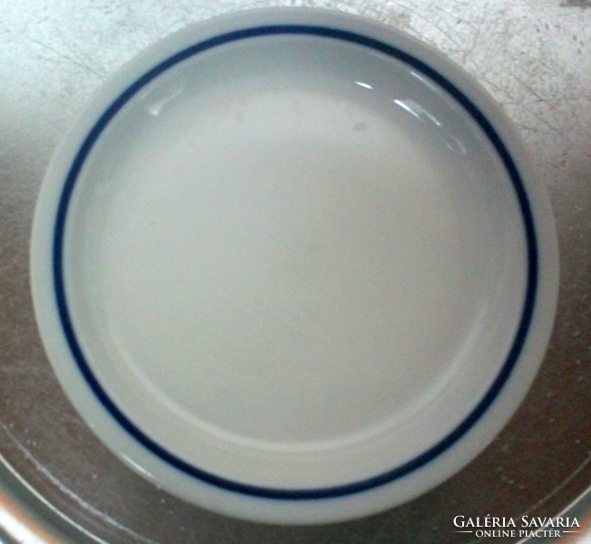 Alföldi kék csíkos porcelán  kistányér, régi jelzés