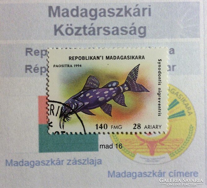 Madagaszkár bėlyeg -hiánypótl. ( mad 16)