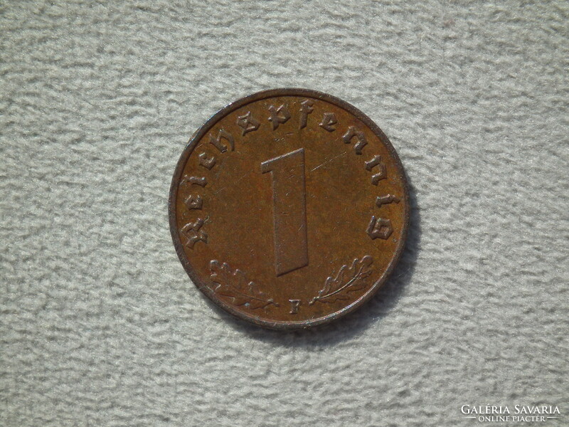 Németország, horogkeresztes birodalmi 1 Pfennig (Reichspfennig), 1939 F