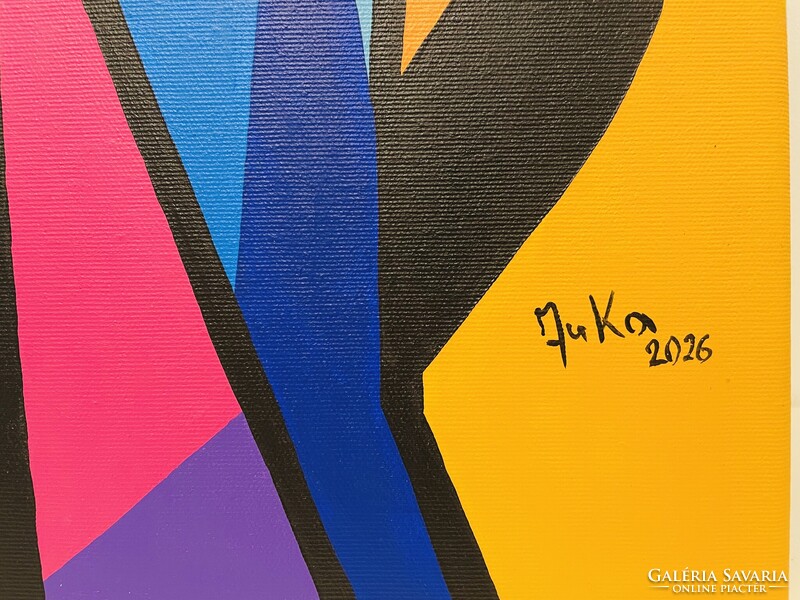 JuKa -  „Prizma – A fény arca” akril vásznon - Méret: 80 × 60 cm