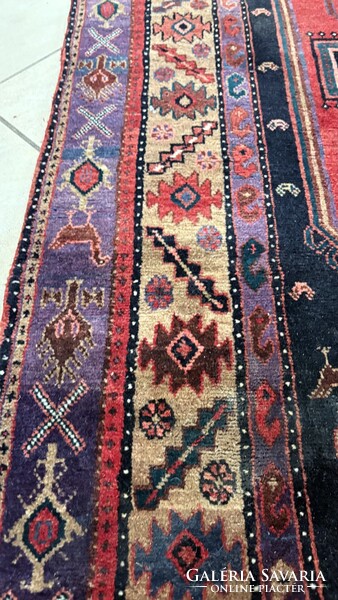 4267 KIÁRUSÍTÁS Iráni Hamadan kézi gyapjú perzsa szőnyeg 140X350CM