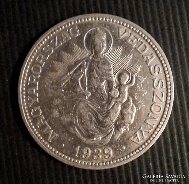 Ezüst 2 pengő,  1939-es! Képeken jól látható állapotban!