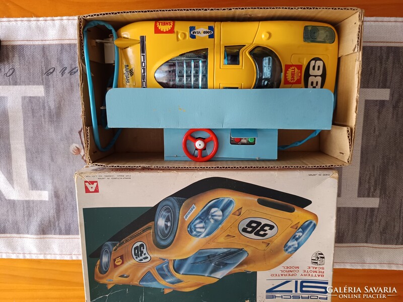 Ritka Vintage Bandai Porsche 917 távirányítós autó – Eredeti dobozában, Működőképes