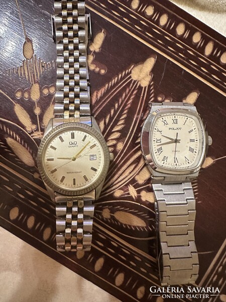 Retro karóra tét: Vintage Poljot TV-tokos (Hibás) + Q&Q Quartz (Rolex stílusú) egyben
