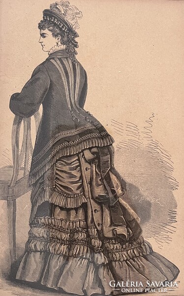 Viktoriánus divatlap metszet