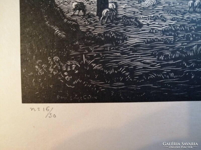 PAUL EMILÉ COLIN /1867-1949/ ORIGINAL WOODCUT 16/30