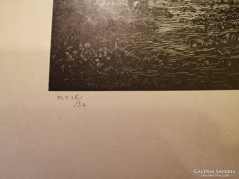PAUL EMILÉ COLIN /1867-1949/ ORIGINAL WOODCUT 16/30