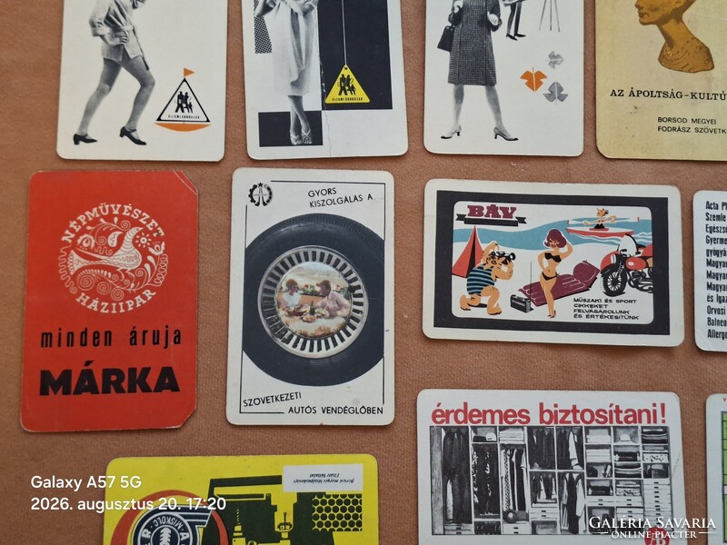 Kártyanaptár 1968 évek !  23 db  !