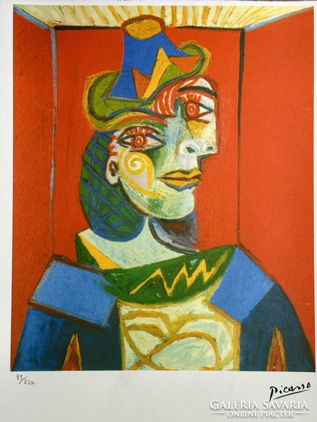 Pablo Picasso szárazpecséttel hitelesített számozott kiadás