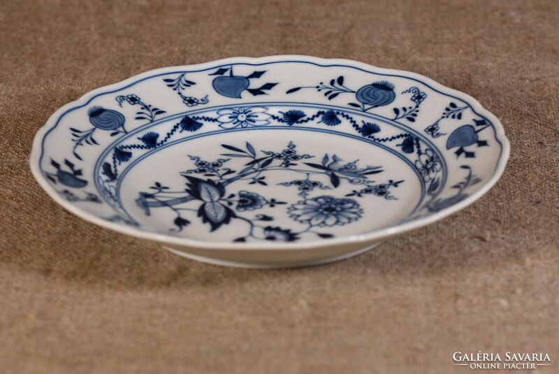 Meissen porcelán tányér Blue Onion Zwiebelmuster kék hagyma kobalt Németország