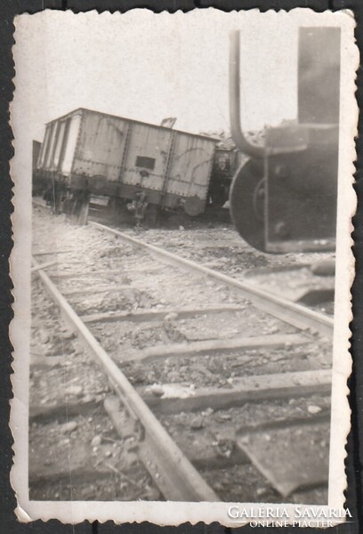 E - 202  Szolnok Tiszai Pályaudvar háborús rombolása amatőr fotókon 1941 Helytörténeti dokumentum!