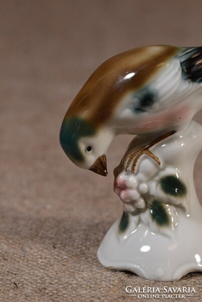 Grafenthal porcelán madár figura ágon Németország 1980