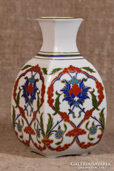Edelstein Bavaria porcelán váza kézzel festett aranyozott Németország 1993