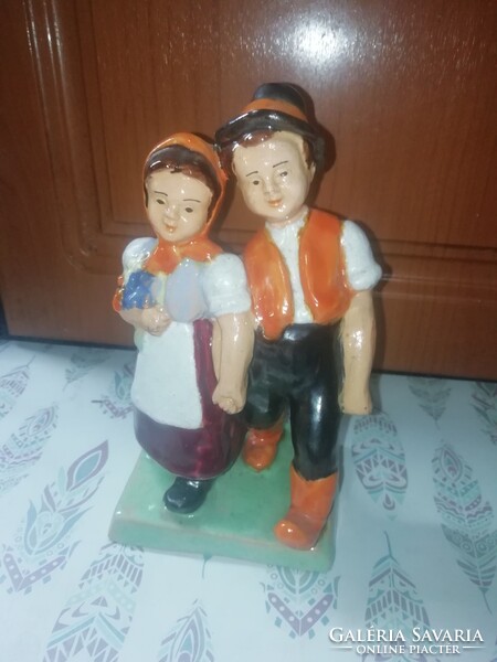 Beautiful Colorful Marked Ceramic Pair in the Condition Shown in the Pictures. Hundreds of Auction Deals, Take Yours