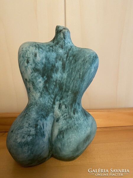 Csekovszky Árpád (Csekó) - Rare, Signed ceramic female torso / Idol (1970s/80s)