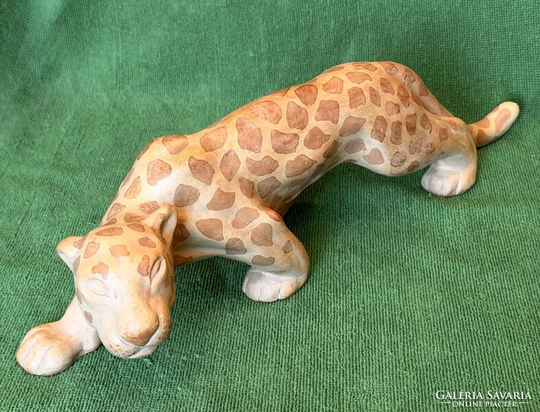PRÉMIUM Izsépy: Art deco leopárd! 40 cm!!!