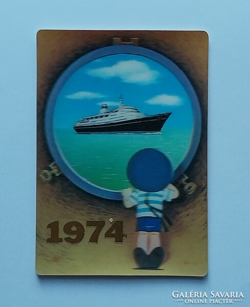 DIMENSIONAL CARD CALENDAR 1974 - maritime shipping, ships, Soviet