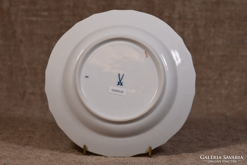 Meissen porcelán desszerttányér Streublumen virágcsokor Németország