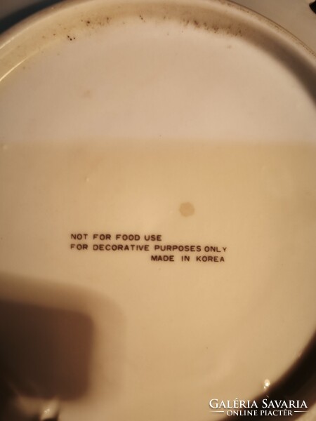 Vintage Florida szuvenír dísztányér – áttört szélű, aranyozott porcelán