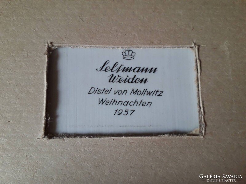 Seltmann-Weiden kerámia festmény. / Mollwitz,... bogáncs.