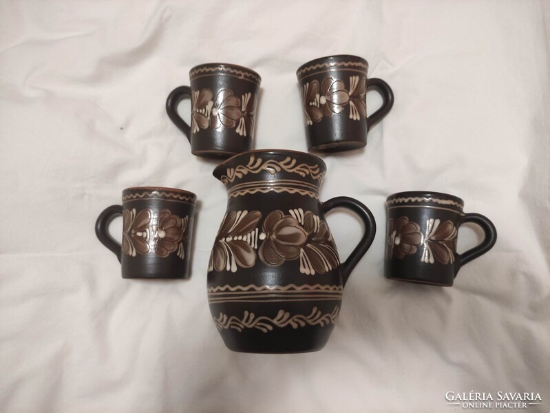 Hódmezővásárhely Ceramic Mug with 4 Cups