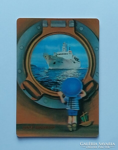 DIMENSIONAL CARD CALENDAR 1981 - maritime shipping, ship, navigation, Soviet