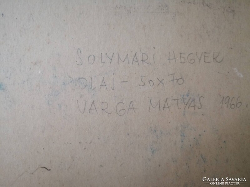 VARGA MÁTYÁS /1910-2002/ SOLYMÁRI HEGYEK